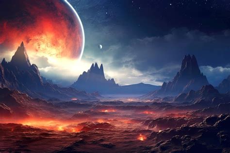 Alien World Landscape 的图像结果