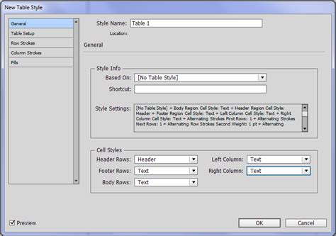Image result for Custom InDesign Tables