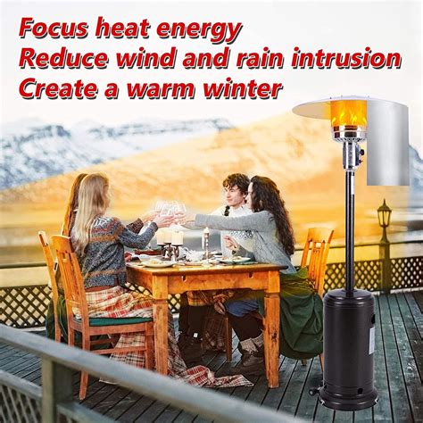 Buy Foldable Patio Heater Reflector Shield, Indoor Heat Lamp Heat ...