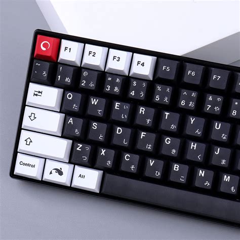 Buy Black Japanese Keycaps 136 Keys PBT Dye Sub Cherry Profile Keycaps ...