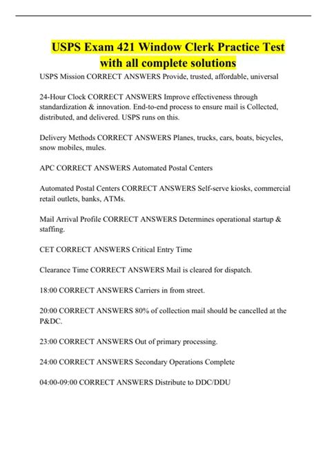 Image result for USPS Test 1 PDF