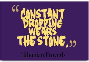 iMerch dropping wears the stone quotes by Lithunian Proverb 3D Poster ...
