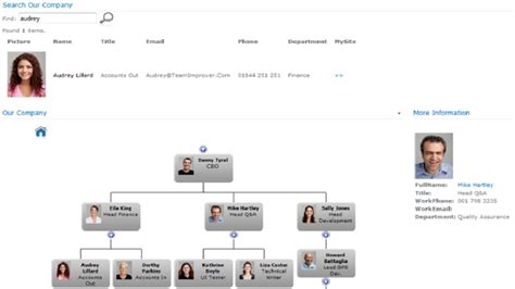 Image result for Custom Embed SharePoint Org Chart
