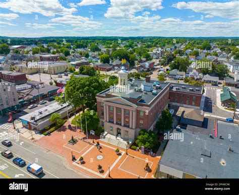 Nashua City Hall aerial view at 229 Main Street in historic downtown ...