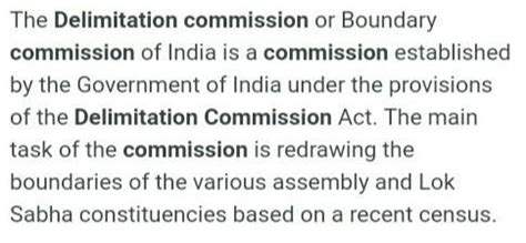 what is delimitation Commission? - Brainly.in