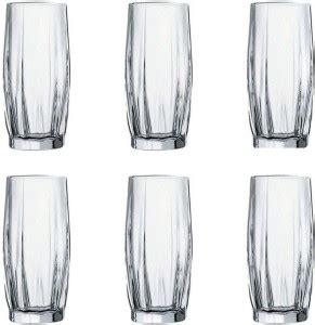 PASABAHCE (Pack of 6) Dance long drink water |juice crystal glass Glass ...