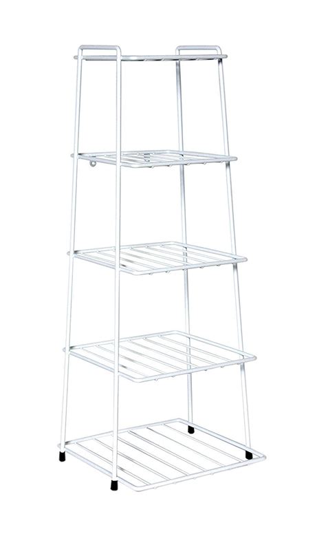 INDIAN DECOR 76201 Steel Metal 5 Tier Saucepan Stand/Pot Corner Rack ...