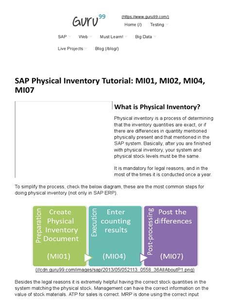 Image result for SAP Inventory Tutorial