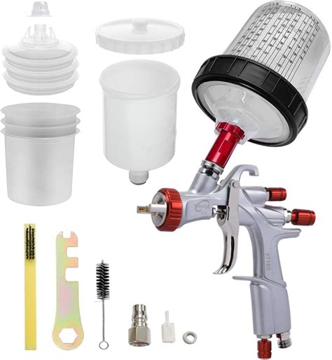 DAXINYANG R500 LVLP Spray Gun,Automotive Paint Sprayer Gun, Car Paint Gun with 600cc Disposable ...