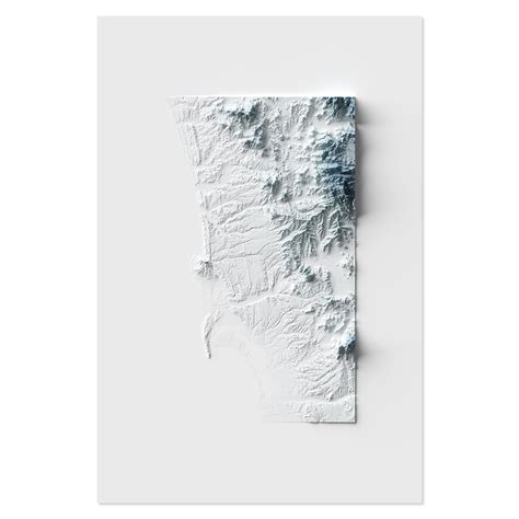 Elevation Map of San Diego | Minimalist Style – East Of Nowhere