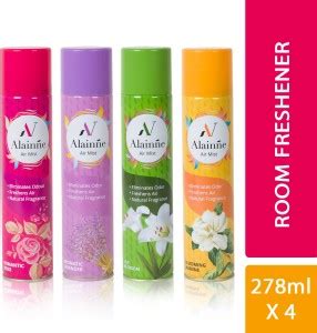ALAINNE Air Mist Rose,Lavender,Lily,Jasmine Air Fresheners Pack Of 4 ...