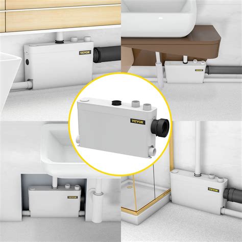 Buy VEVOR Macerator Pump, 400W Macerator Toilet Pump, 4 Inlets(1 Sided ...