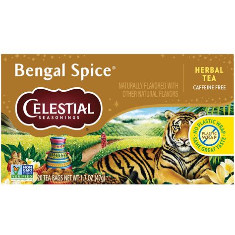 Celestial Seasonings Decaffeinated Bengal Spice Herbal Tea, Steep ...