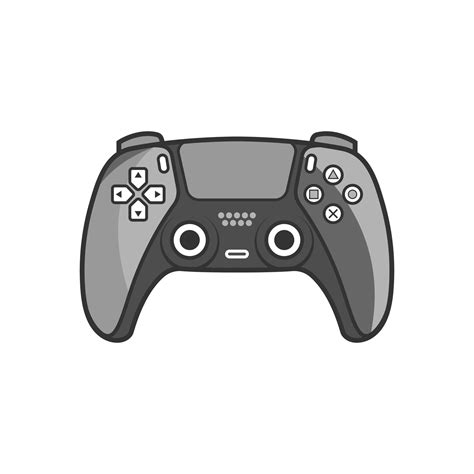 Video game controller, console isolated on white background vector clip ...