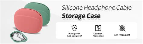 NEOUTH 2 Pack Silicone Headphone Organizer Bag Data Cable Storage Case ...