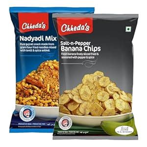 Chheda's - Salt N Pepper Banana Chips (350 Gm) and Nadyadi Mix (350 ...