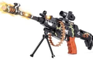 Mahi Zone Machine Gun Toy with light and sound for kids 62 Guns & Darts ...