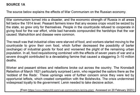 Communism in Russia 1900 - 1940 Essay Guide - School Notes