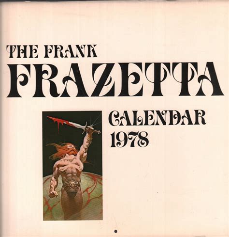 The Frank Frazetta 1978 Wall Calendar Peacock Press Bandam Books ...