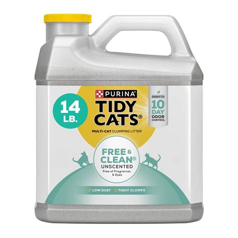 Purina Tidy Cats Low Dust Clumping Cat Litter, Free & Clean Unscented ...