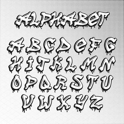 Cool Graffiti Fonts Alphabet