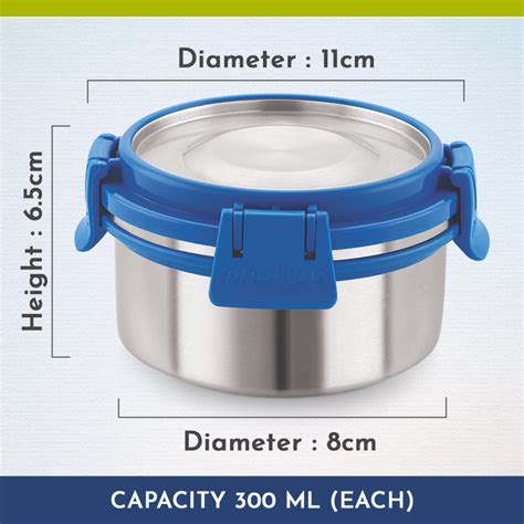 Buy Magnus Aura 4 Deluxe Stainless Steel Lunch Box for Kids | Airtight ...