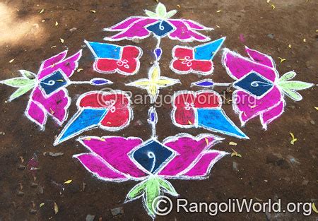 Lotus kolam designs gallery
