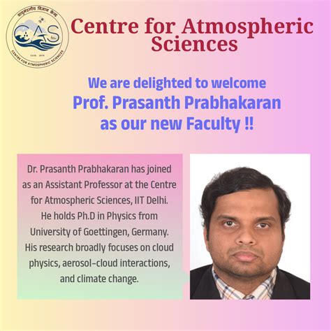 Centre For Atmospheric Sciences (CAS) :: IIT Delhi