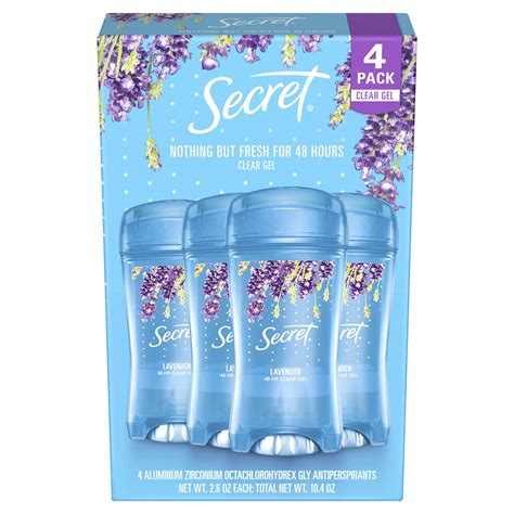 Buy Secret Fresh Antiperspirant and Deodorant Clear Gel, Lavender, 2.6 ...