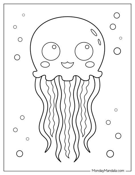 22 Jellyfish Coloring Pages (Free PDF Printables)