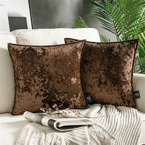 Phantoscope Patterned Velvet Tailored Edge Decorative Throw Pillow, 20 ...
