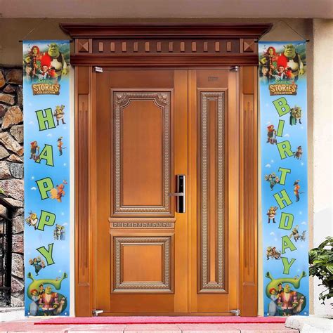 SCANTOK Shrek themed birthday banner and porch sign for India | Ubuy