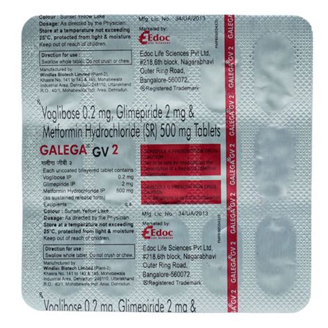Galega GV 2 Tablet | Uses, Side Effects, Price | Apollo Pharmacy