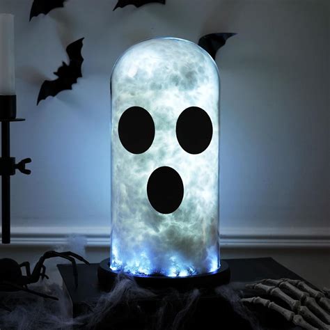 Amazon.com : Ghost Halloween Decor, Light Up Ghost Decor in Glass Dome ...