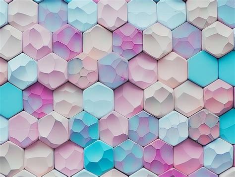 Photo of gradient 3d hexagonal pattern shapes wallpaper background ...