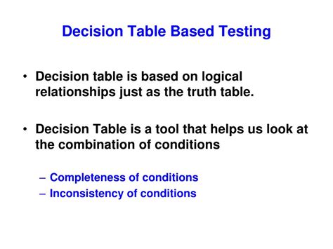 Decision Table Based Testing 的图像结果