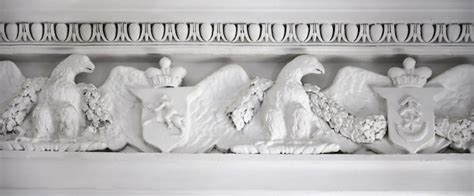 Old medieval elements of architectural decorations of buildings ...