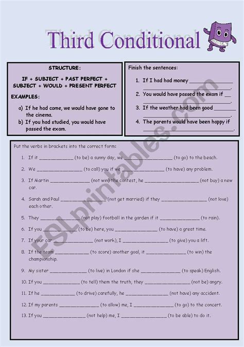 Image result for 3rd Conditional Worksheet