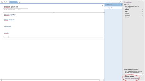 Image result for Create Template in OneNote