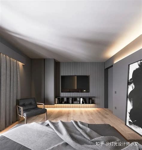 家装三居室现代简约客厅吊顶灯棚电视背景墙设计图片 – 设计本装修效果图
