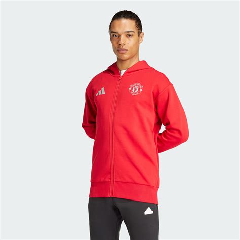 adidas Manchester United Anthem Jacket - Red | adidas India