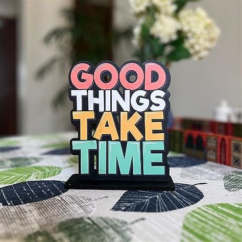 RAG28 Wooden Enjoy the Little Things Study Office Table Decor Showpiece ...