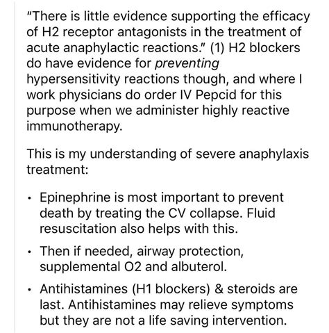 Pepcid for anaphylaxis? : r/emergencymedicine