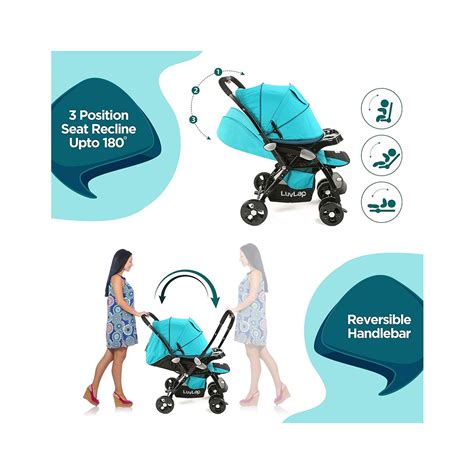 Luvlap Galaxy Stroller Green with Black