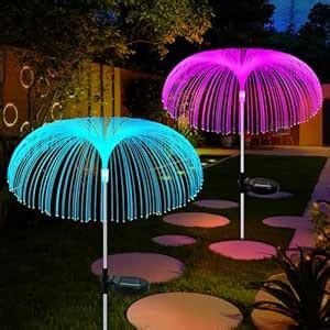 DLAOUM Solar Outdoor Garden Lights - 2 Pack Solar Lights Outdoor ...