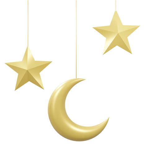 3d ornamento Luna y estrella transparente antecedentes 21354810 PNG