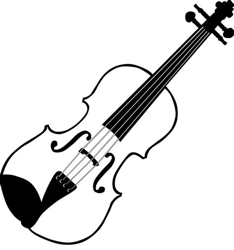 Violin Clip Art Black And White