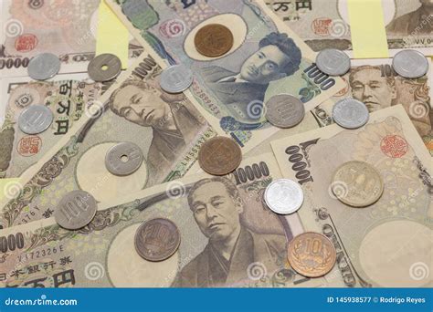 Japanese Yen Bills and Coins Editorial Photography - Image of currency, bank: 145938577