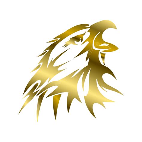 Golden Silhouette Of Eagle Hawk Vector, Gold, Eagle, Hawk PNG and Vector with Transparent ...