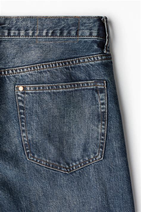 Men’s Denim blue Loose Straight Jeans | H&M IN
